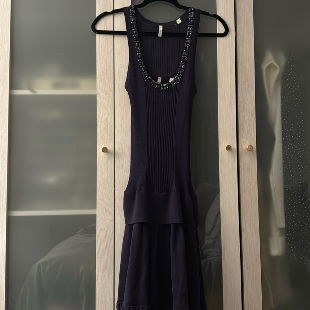 Isli knit beaded mini dress